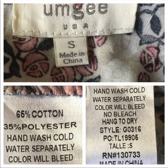 Umgee Boho Floral Print Tunic Top SZ S - Picture 8 of 8